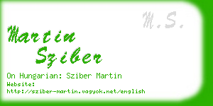 martin sziber business card